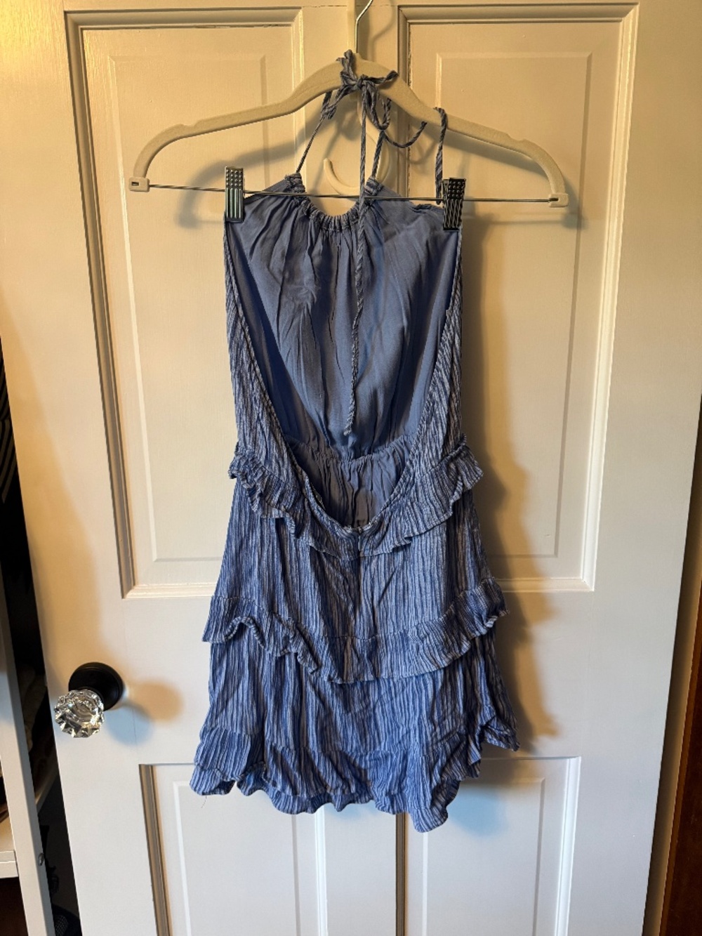 Lulus XS halter mini dress. Pretty blue hues - Picture 2 of 3